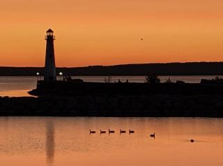 lighthouse sunset