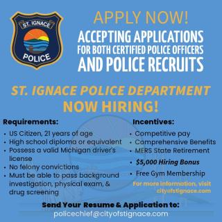 now hiring police officer