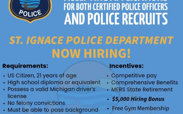 now hiring police officer