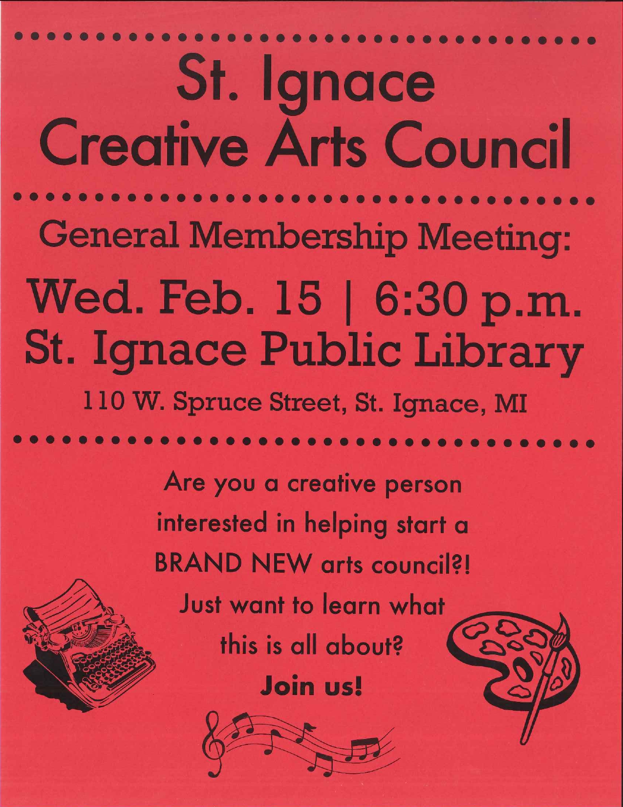 arts council flyer